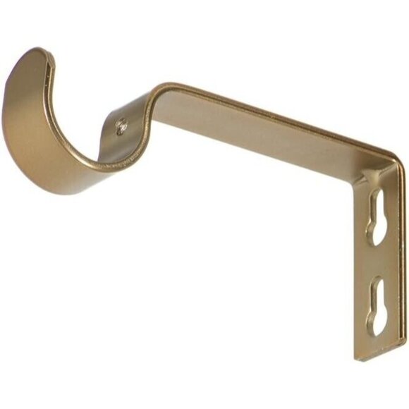 Ivilon Fixed Brackets for Curtain Rods 7/8 or 1 Inch Set of 2 Warm Gold - Picture 2 of 5